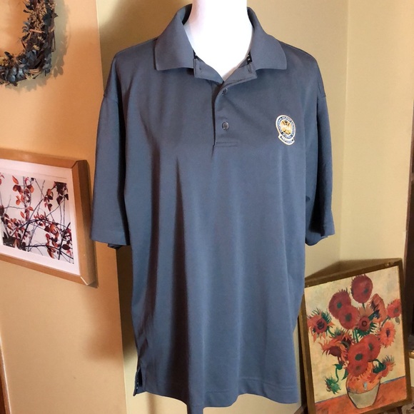 FOOTJOY Size Large Polo Golf PGA Logo Titleist Logo Dark Gray Casual $79 NEW - Picture 2 of 16